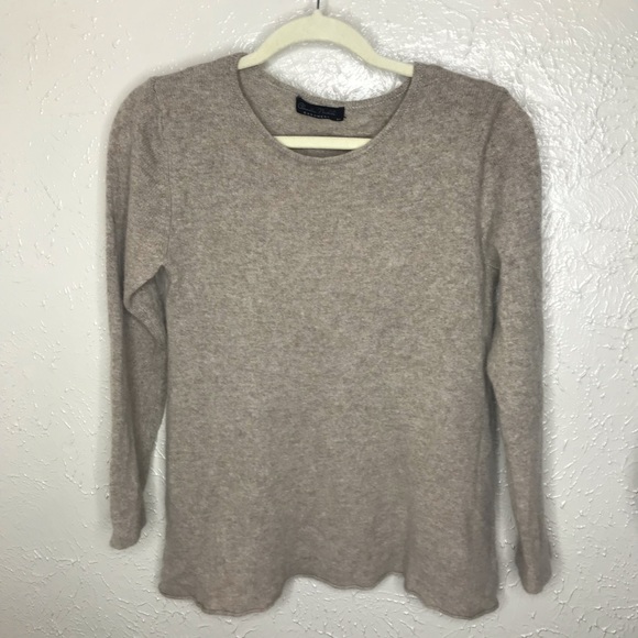 Claudia Nichole Tan 100% Cashmere Sweater - Picture 1 of 6